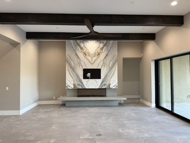 Commercial painting project with refined interior finishes